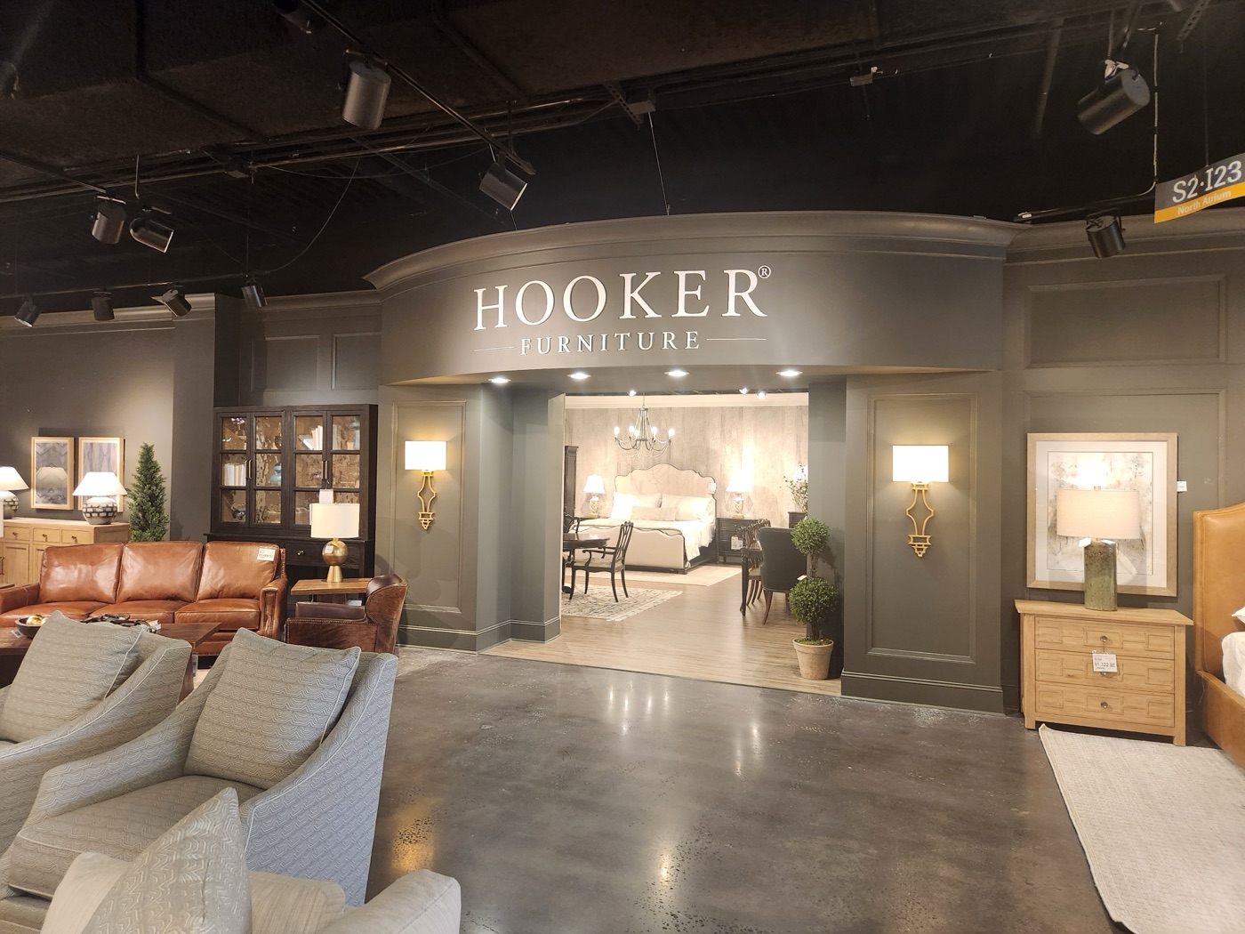 A brand-specific Hooker Furniture gallery inside the Showroom building
