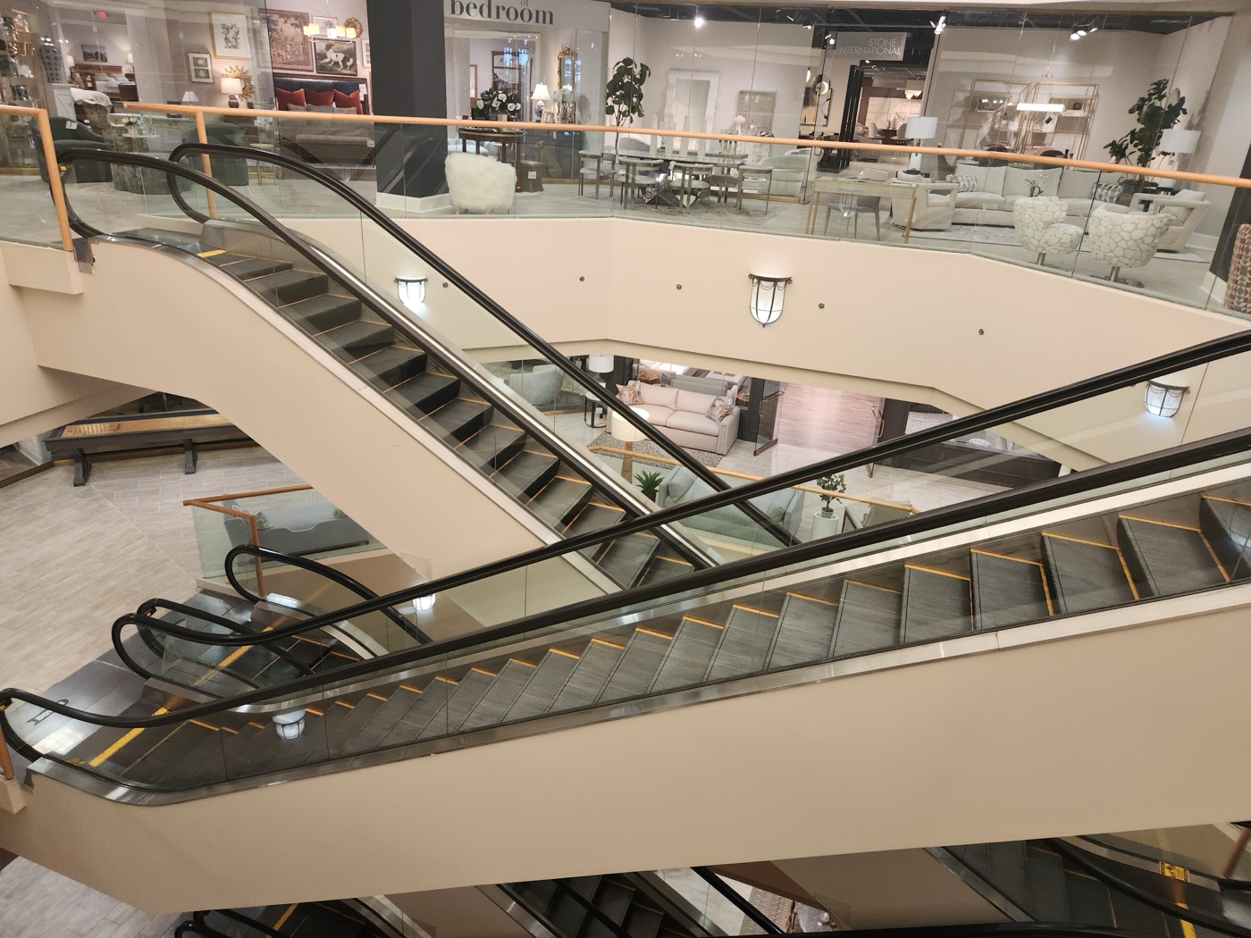 The Mart building at Furnitureland South, with curated furniture galleries