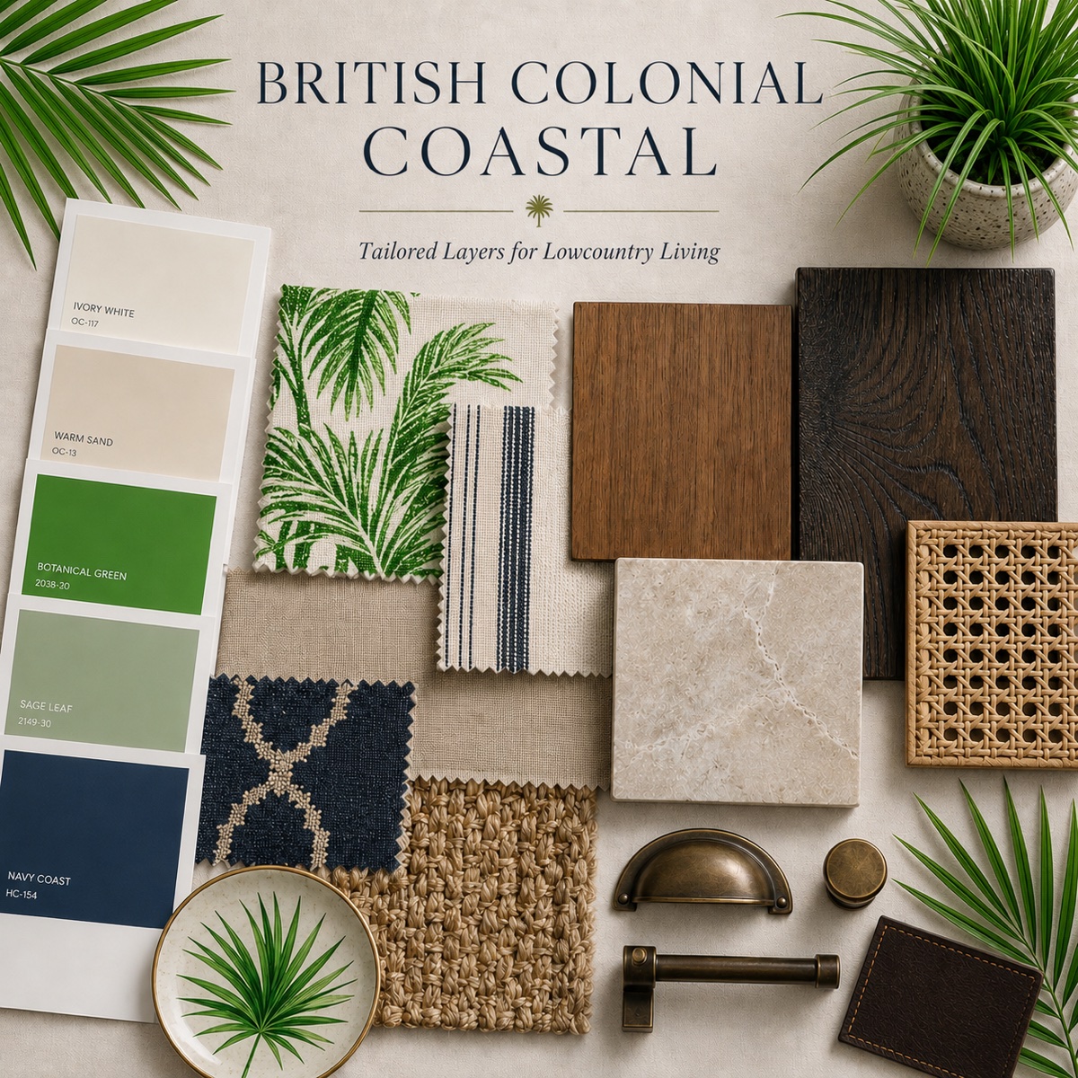 British Colonial Coastal mood board