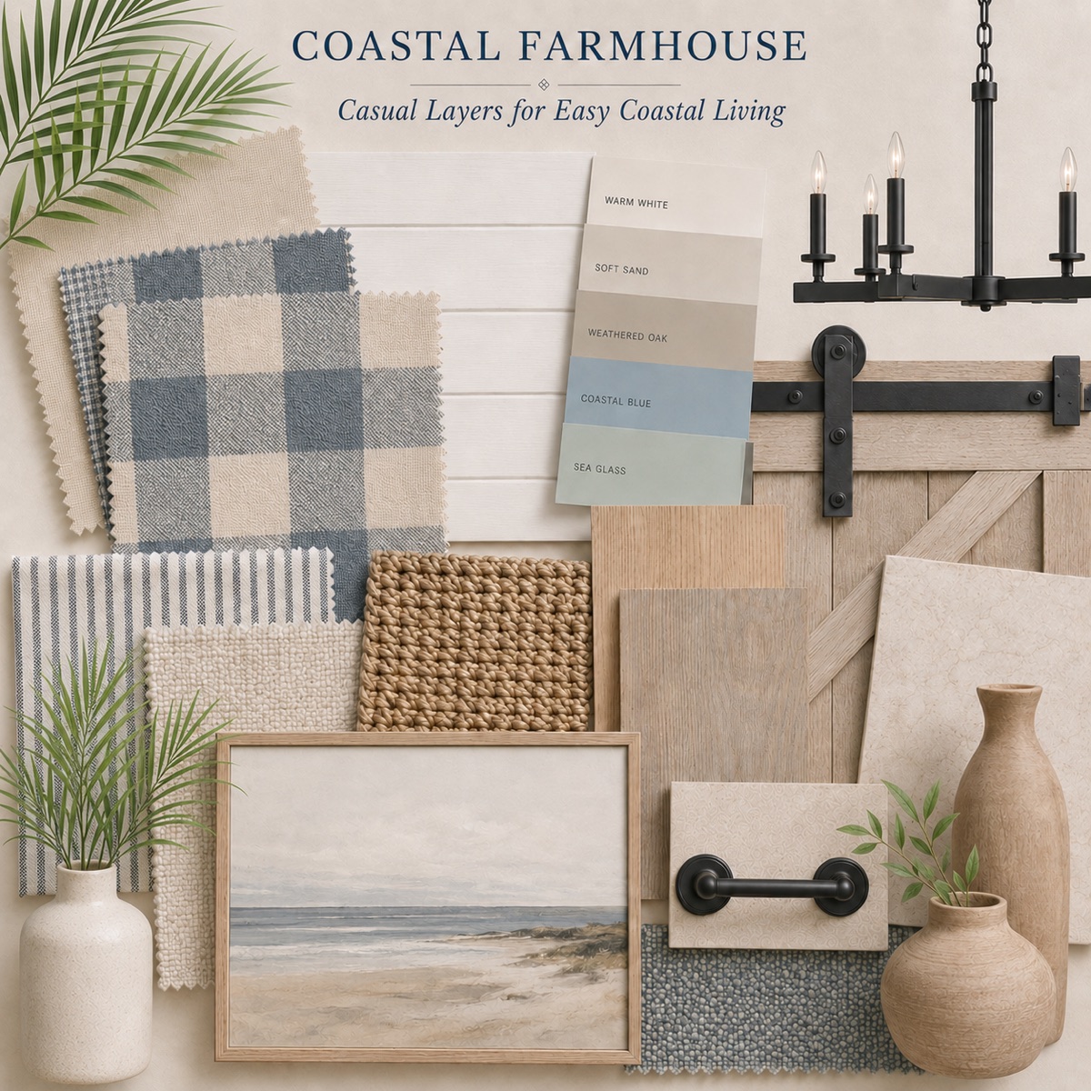 Coastal Farmhouse mood board