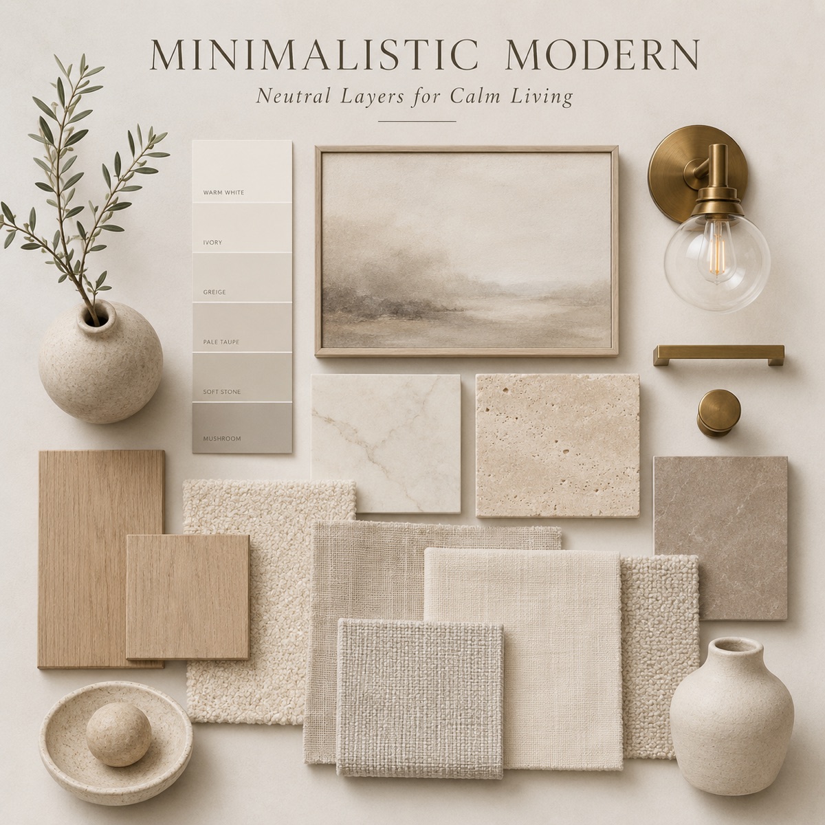 Minimalistic Modern mood board