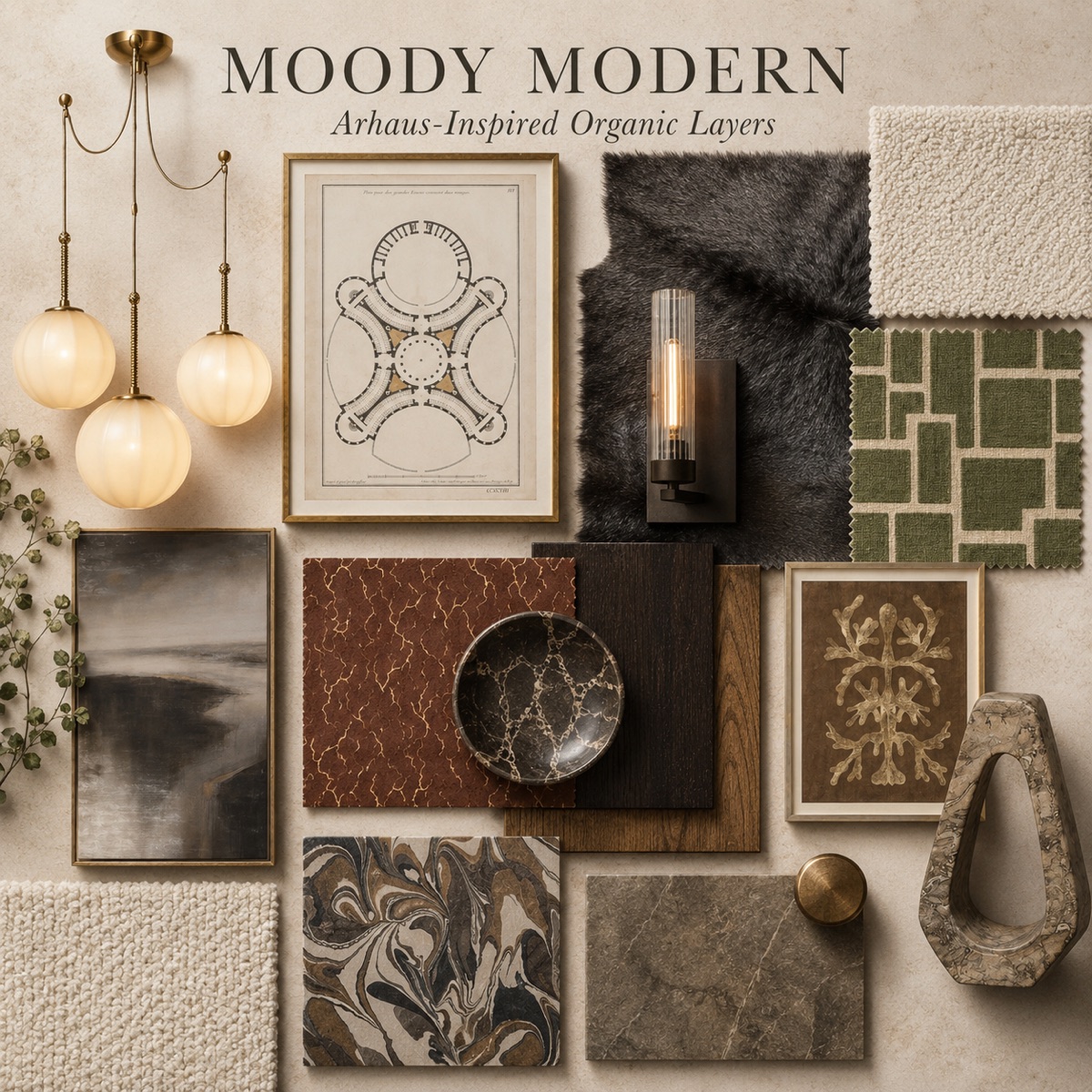 Moody Modern mood board