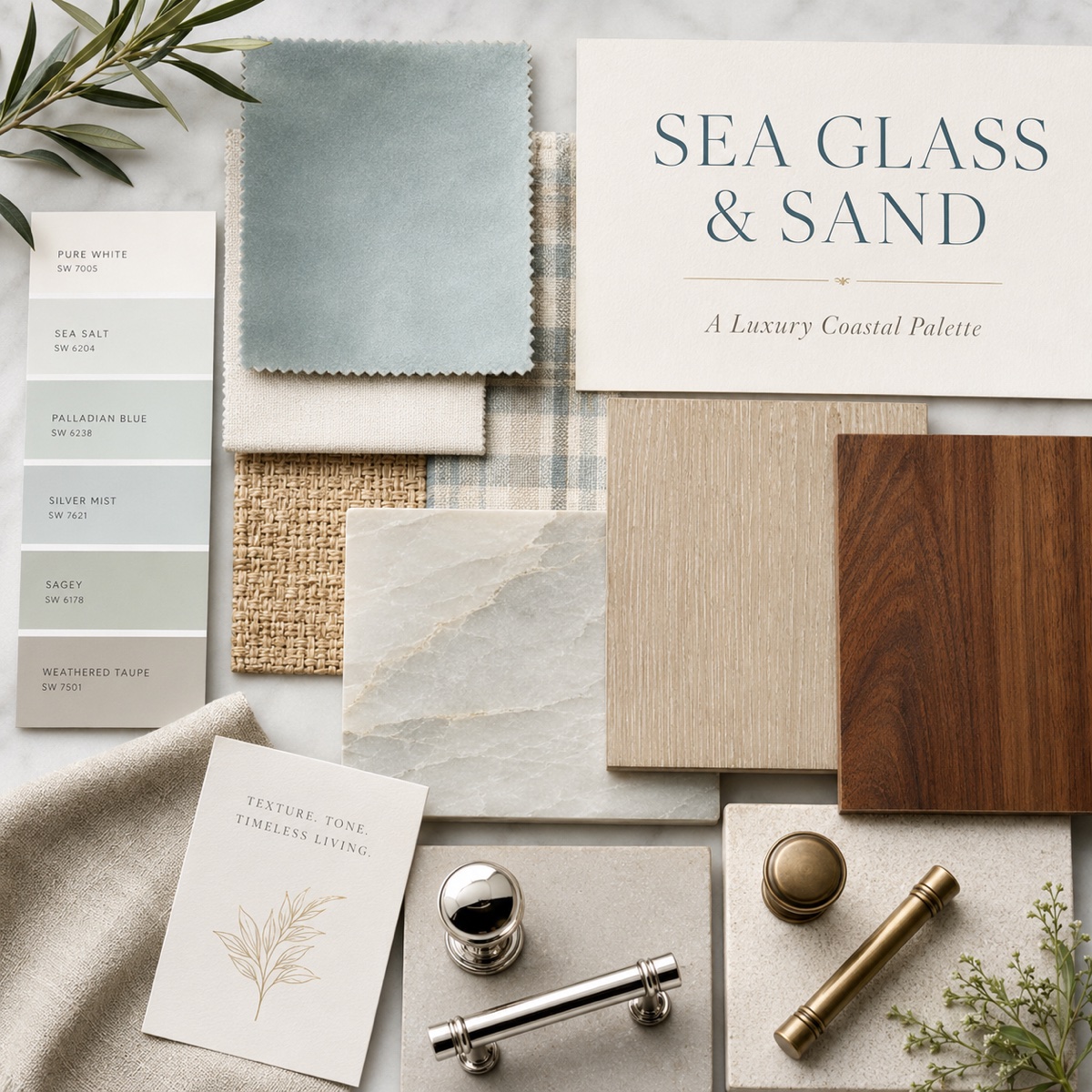 Sea Glass and Sand mood board
