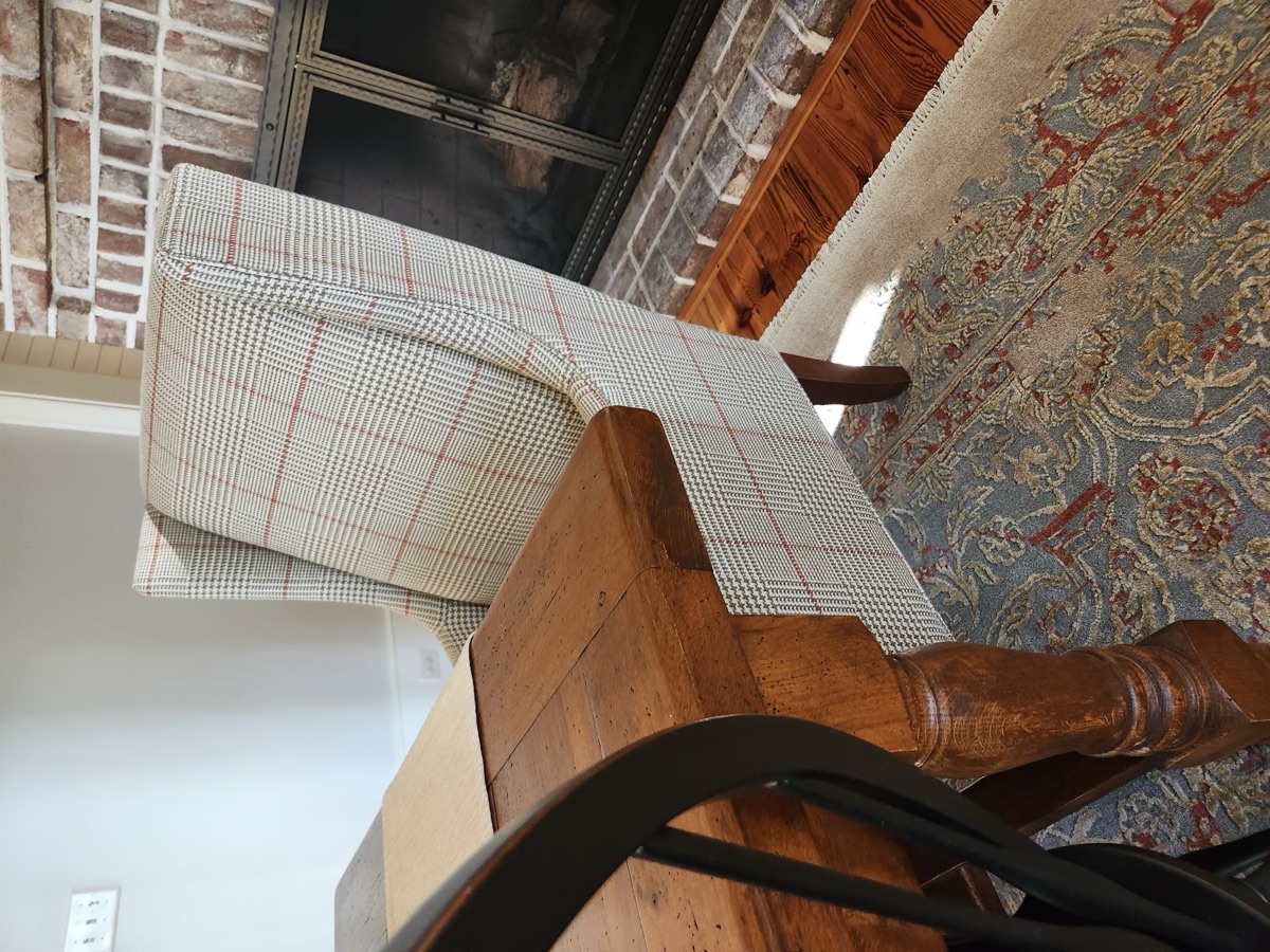 Oldfield old table with new rug and chairs